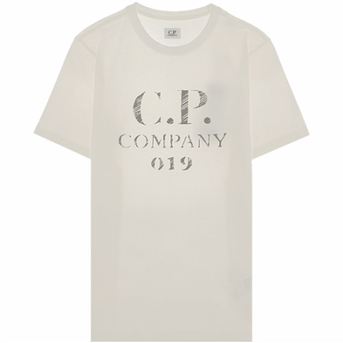 [시피컴퍼니] 19SS 06CMTS158A 005100W 101 로고 프린팅 반팔 티셔츠 화이트 남성 티셔츠 / TR,CP COMPANY
