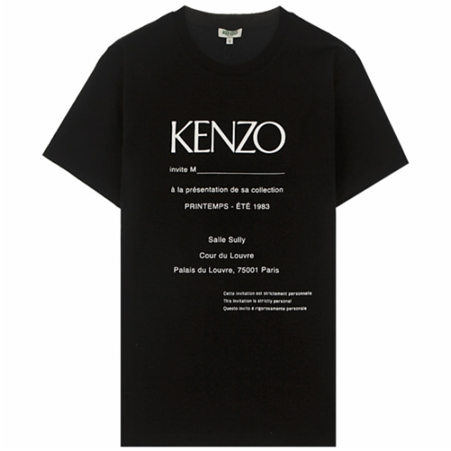 [겐조] 19SS 5TS018 4CB 99 로고 프린팅 클래식 반팔 티셔츠 블랙 남성 티셔츠 / TR,KENZO