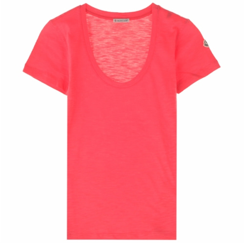 [몽클레어] 8053800 82857 412 팔로고 U넥 반팔 티셔츠 핑크 여성 티셔츠 / TR,TLTAW,MONCLER