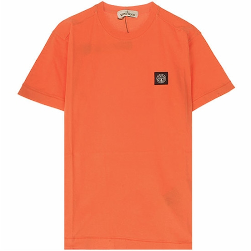 [스톤아일랜드] 20SS 721524113 V0037 가슴패치 라운드 반팔티셔츠 오렌지 남성 티셔츠 / TR,STONE ISLAND