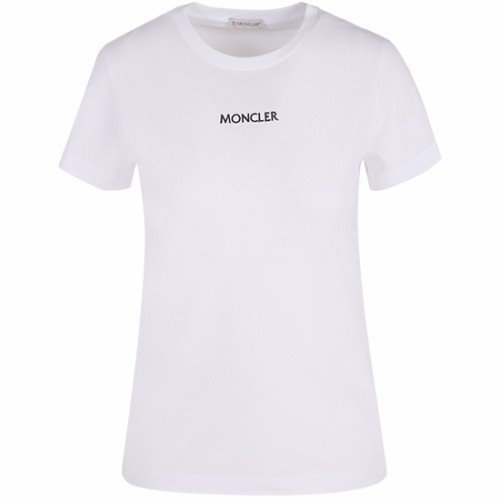 [몽클레어] 8C7A610 829FB 001 자수로고 라운드 반팔티셔츠 화이트 여성 티셔츠 / TJ,MONCLER