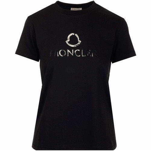 [몽클레어] 8C00006 809CR 999 가슴로고 라운드 반팔티셔츠 블랙 여성 티셔츠 / TJ,MONCLER