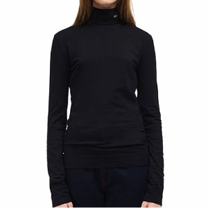 [캘빈클라인] 17FW 74WWTA50 C135 001 넘버 자수 넥 폴라 티셔츠 블랙 여성 티셔츠 / TR,CALVIN KLEIN
