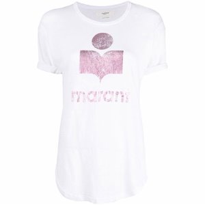 [이자벨마랑] TS0299 22A059E PW 콜디 로고 리넨 반팔티셔츠 핑크화이트 여성 티셔츠 / TJ,ISABEL MARANT