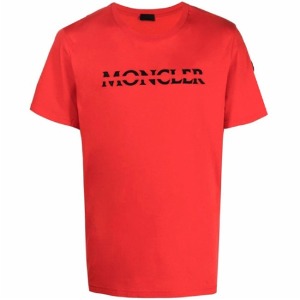[몽클레어] 8C00008 829H8 463 레터링 가슴로고 라운드 반팔티셔츠 레드 남성 티셔츠 / TJ,MONCLER