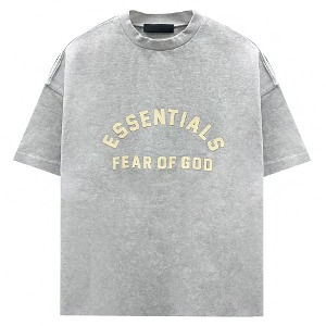 [피어오브갓] 125SP242006F 127  에센셜 스프링 프린티드 로고 티셔츠 라이트헤더그레이 남성 티셔츠 / TLS,FEAR OF GOD
